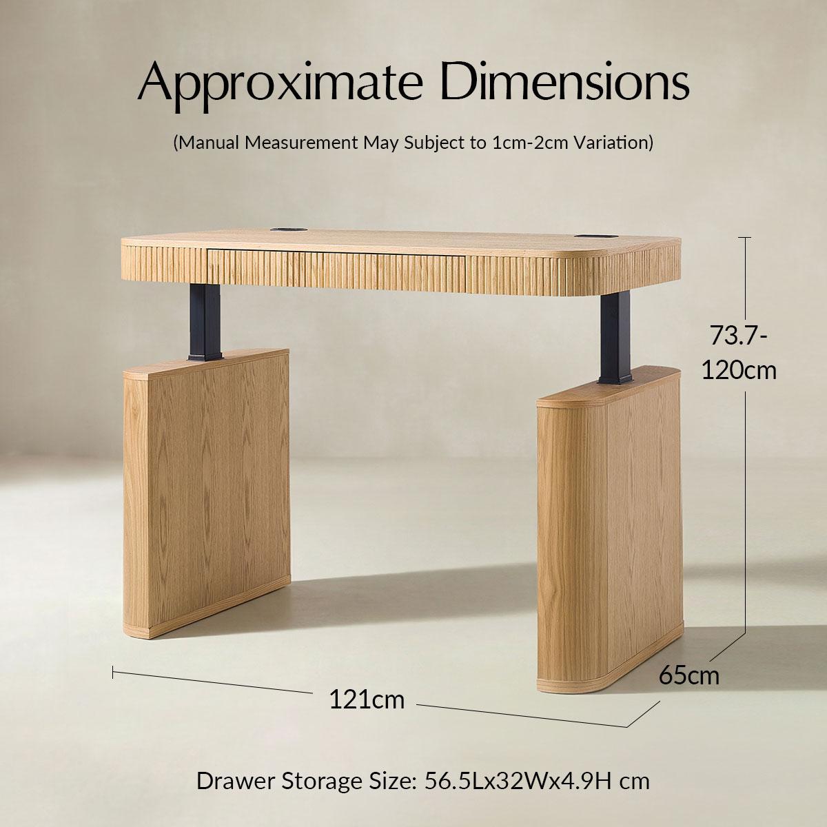Baggio Modern Electric Adjustable Standing Desk with Cable Management