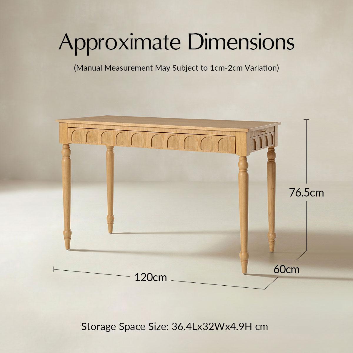 Theo Farmhouse 2-Drawer Office Desk with Charging & Tray