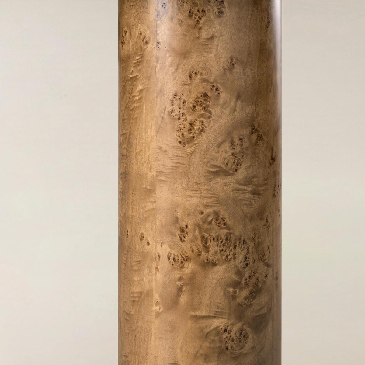 Isaac Modern Burl Wood Desk with Sculptural Curves