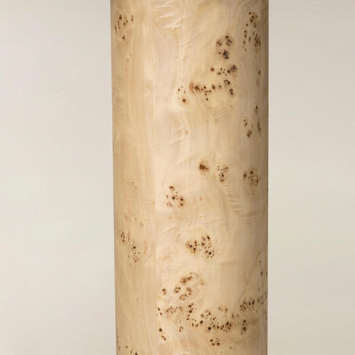 Isaac Modern Burl Wood Desk with Sculptural Curves