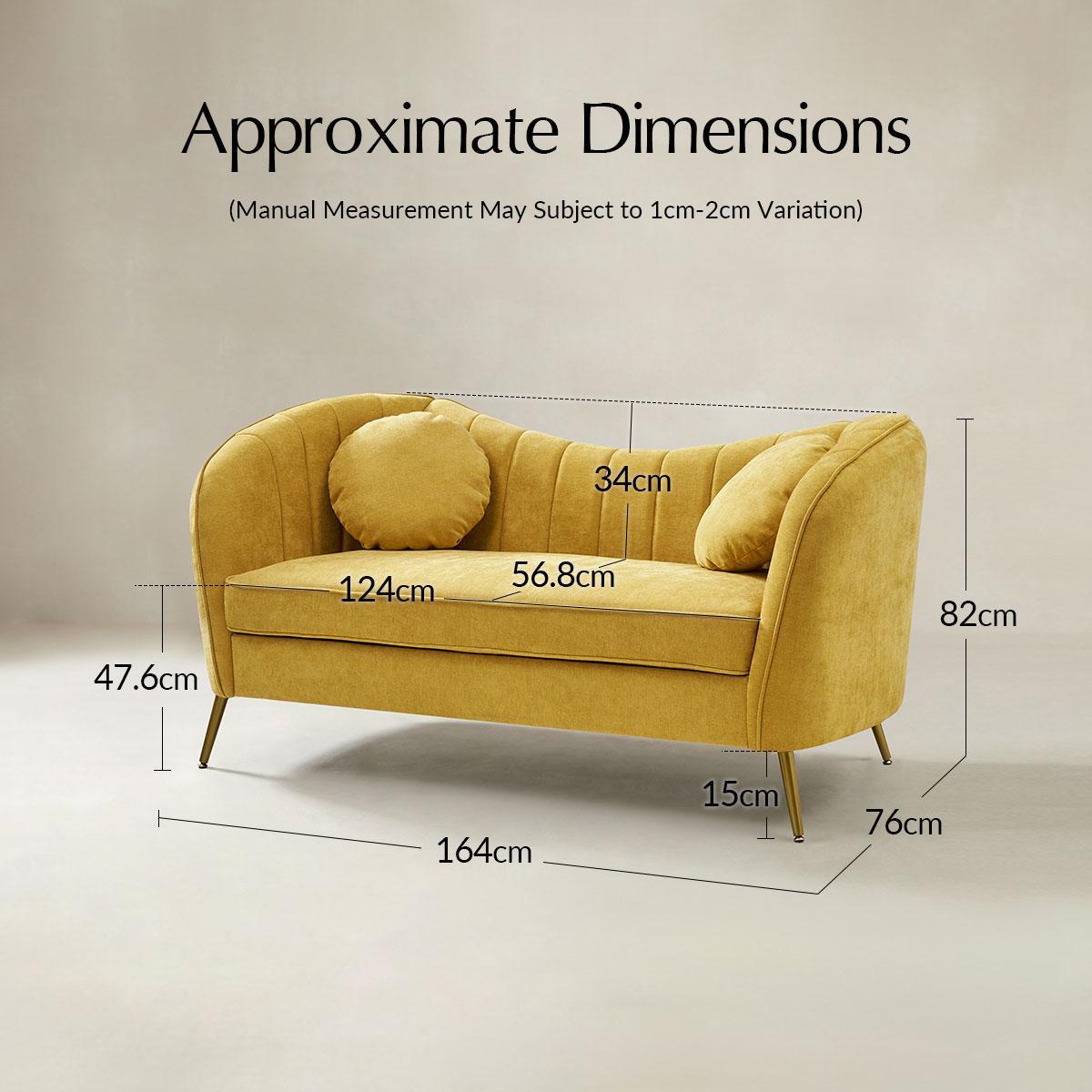 Emilio Loveseat Sofas with Plush Cushion