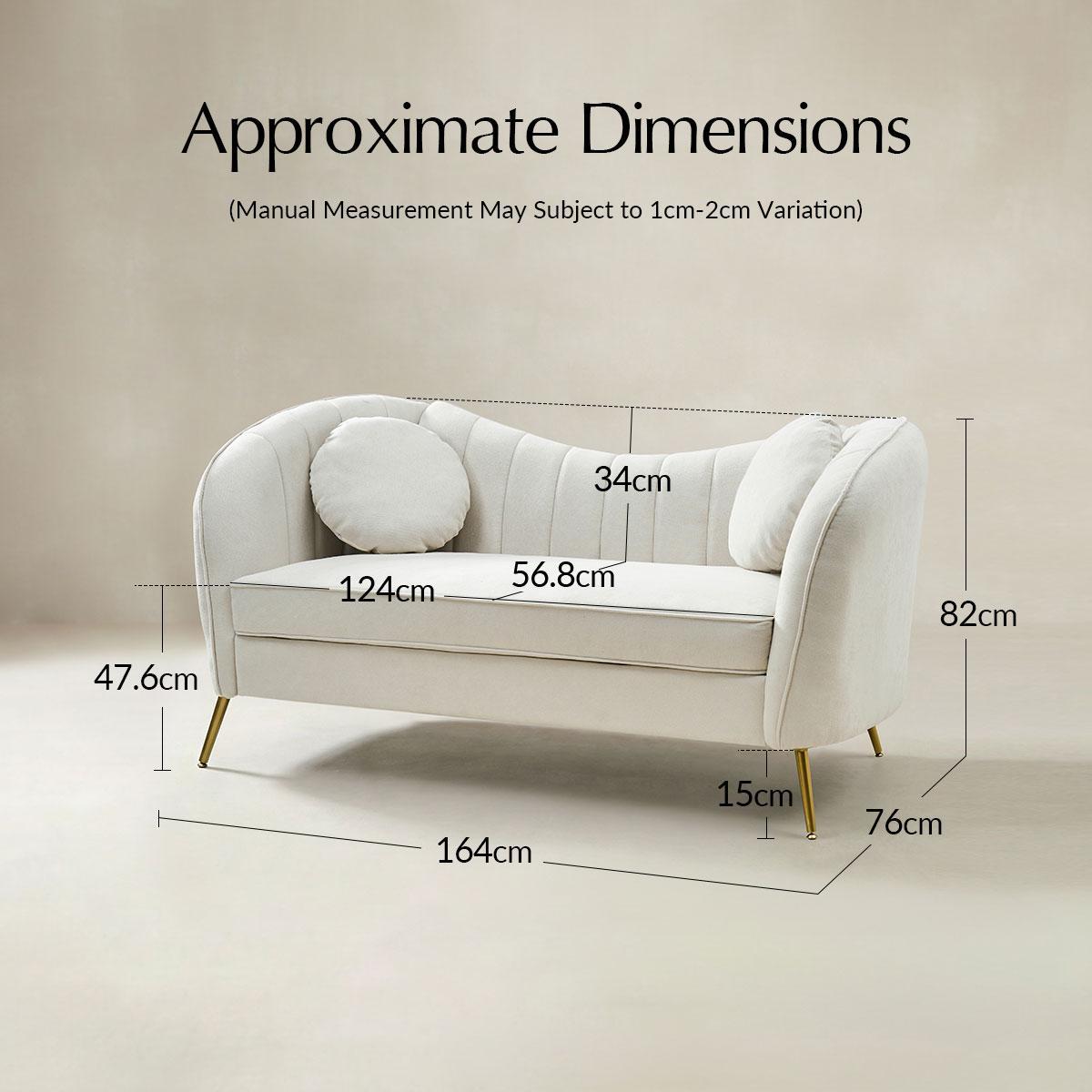 Emilio Loveseat Sofas with Plush Cushion