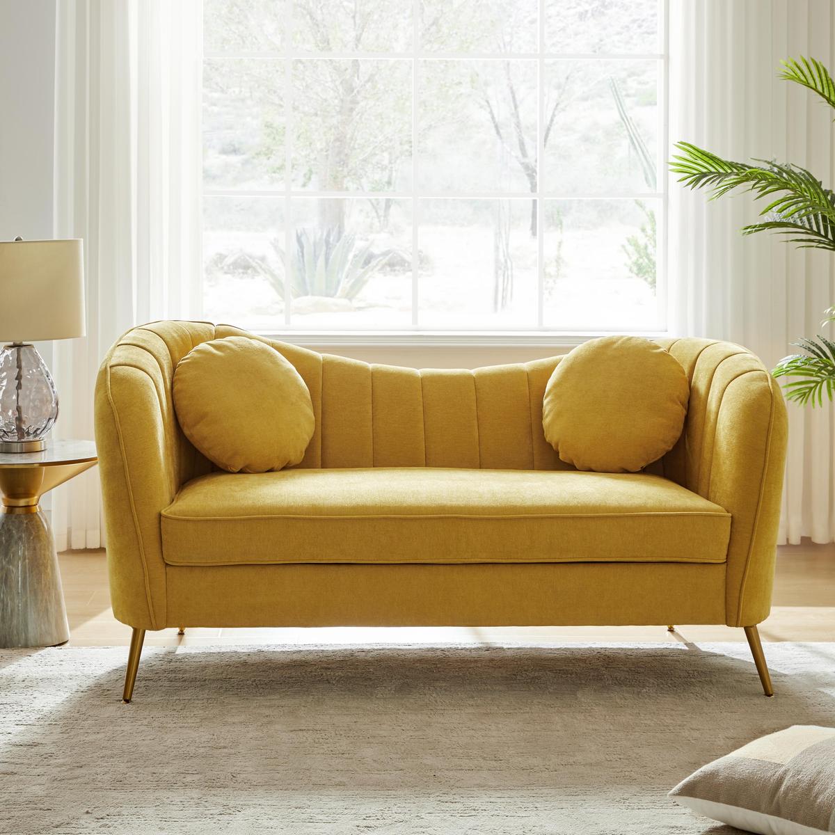 Emilio Loveseat Sofas with Plush Cushion