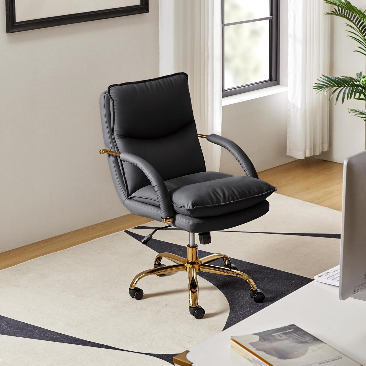 Sandy Swivel Office Chair with Armrests