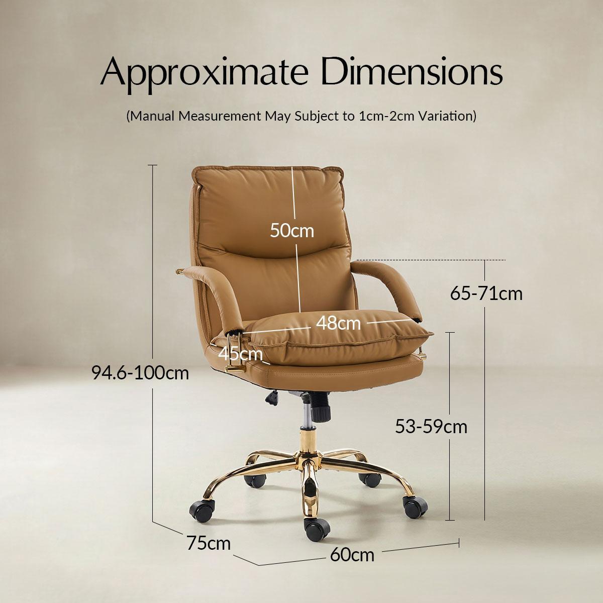 Sandy Swivel Office Chair with Armrests