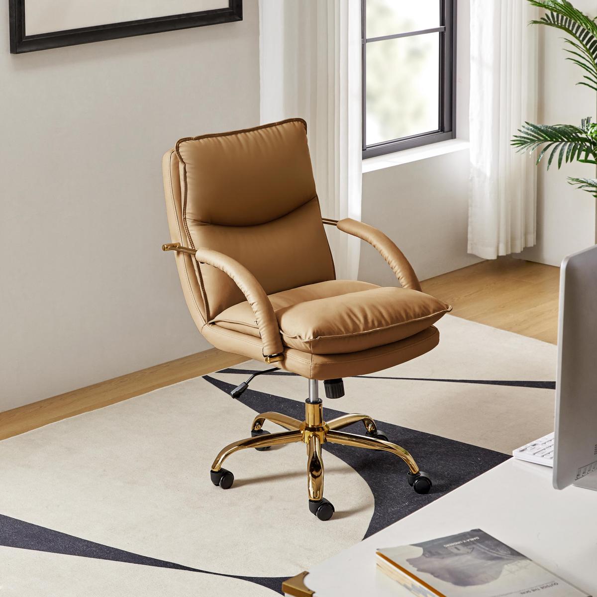 Sandy Swivel Office Chair with Armrests