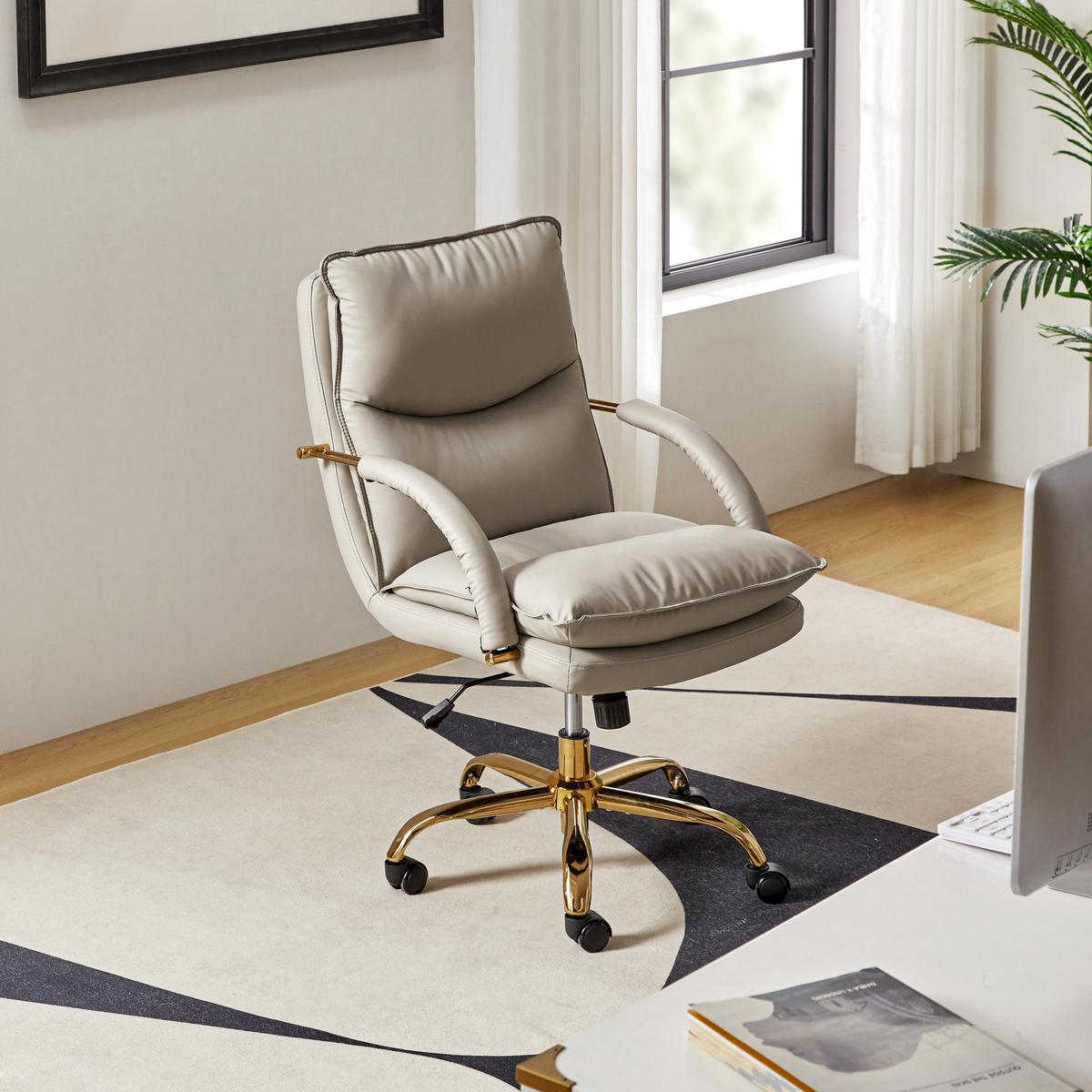 Sandy Swivel Office Chair with Armrests