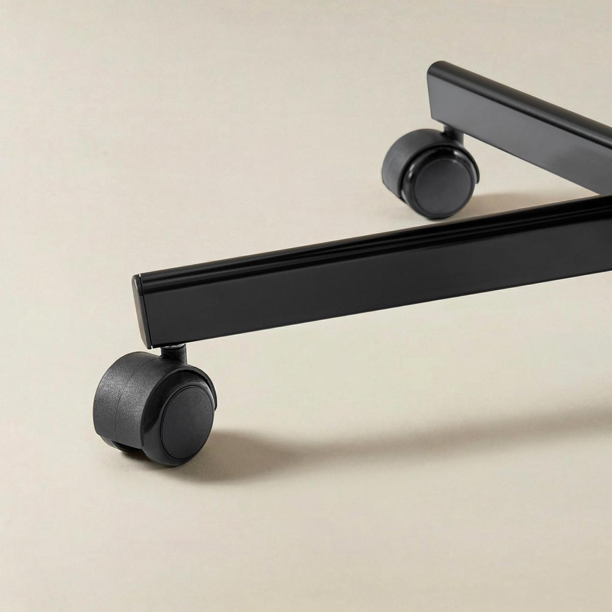 Aurora Scandi Style Swivel Office Chair with Solid Wood Armrests