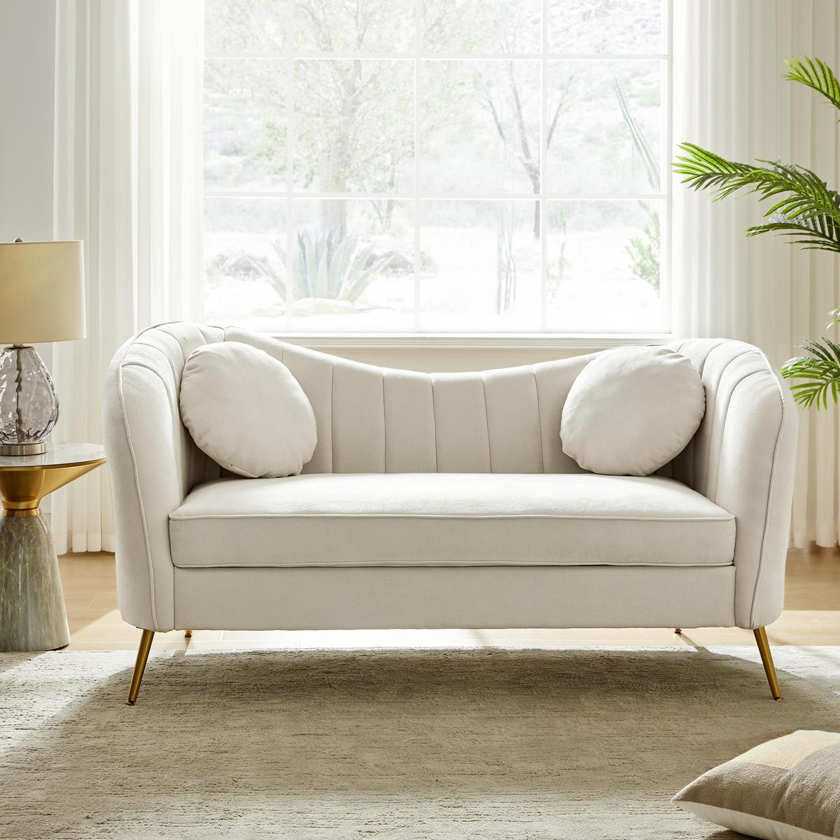 Emilio Loveseat Sofas with Plush Cushion