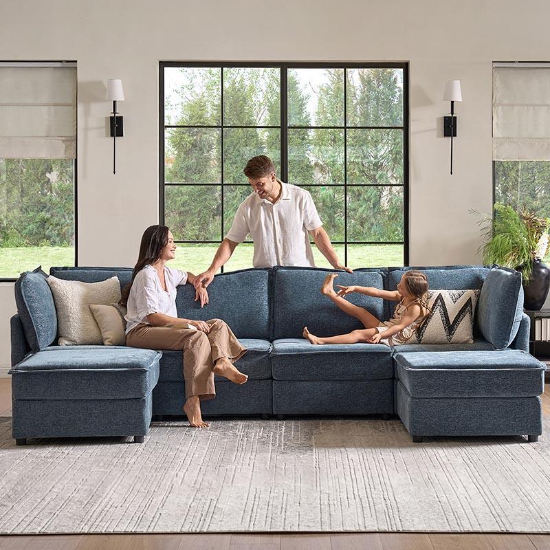Modular Sectional Sofa with Storage