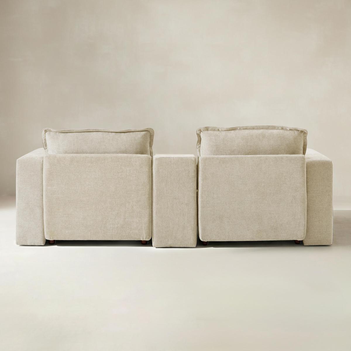 Miriam Sectional Sofa with Storage, Tabletop, Cup Holders & USB Ports