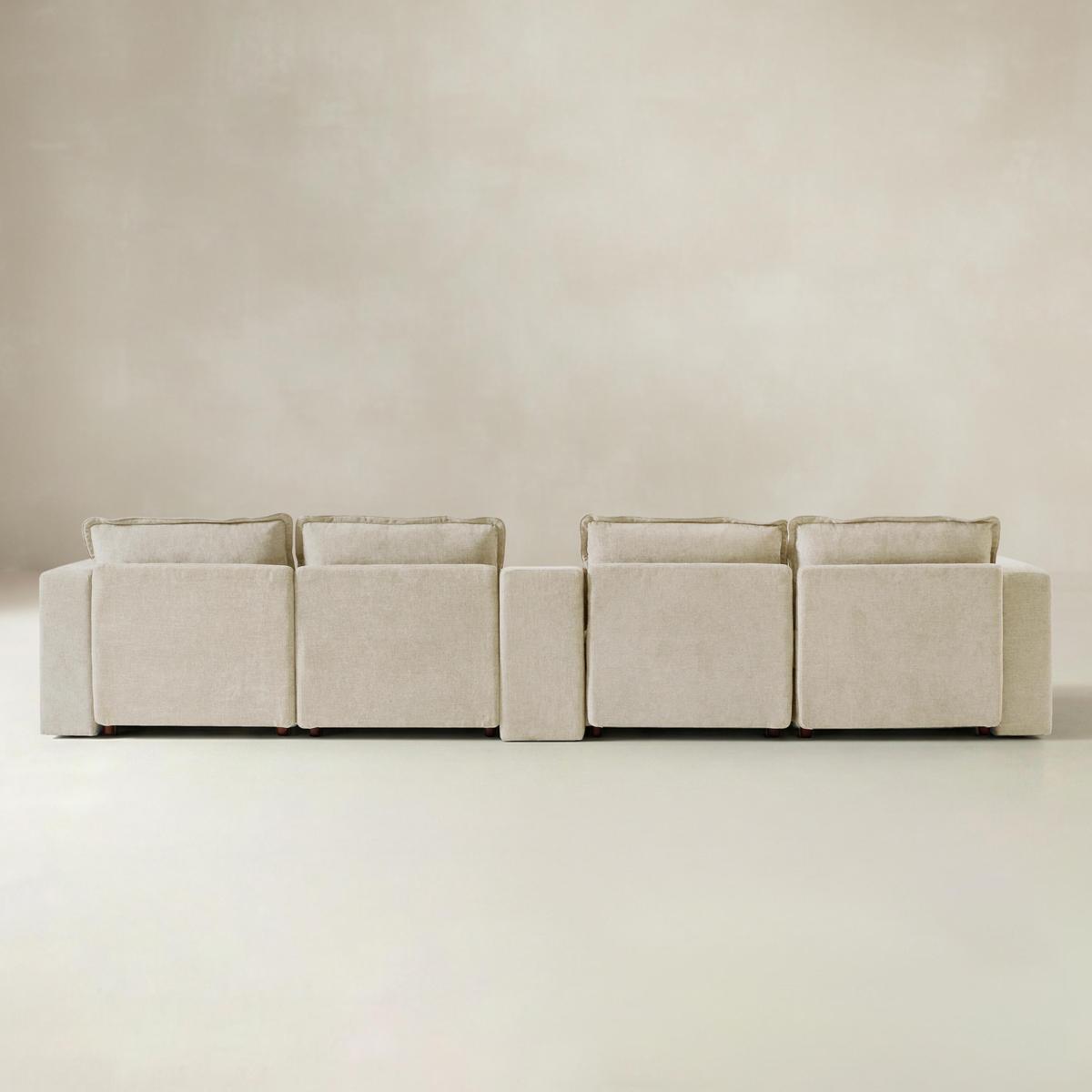 Miriam Sectional Sofa with Storage, Tabletop, Cup Holders & USB Ports