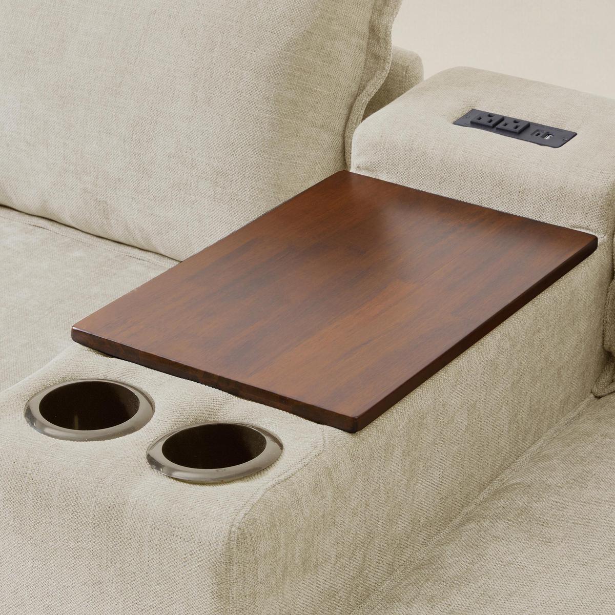 Miriam Sectional Sofa with Storage, Tabletop, Cup Holders & USB Ports