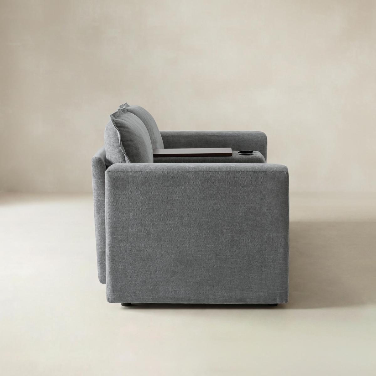 Miriam Sectional Sofa with Storage, Tabletop, Cup Holders & USB Ports