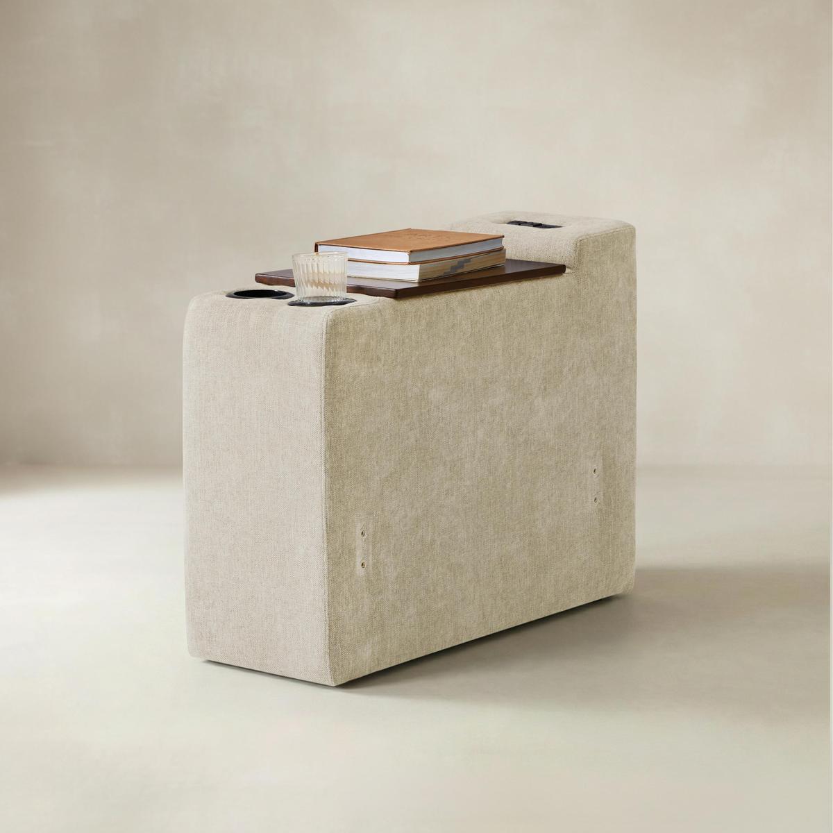 Miriam Sectional Sofa with Storage, Tabletop, Cup Holders & USB Ports