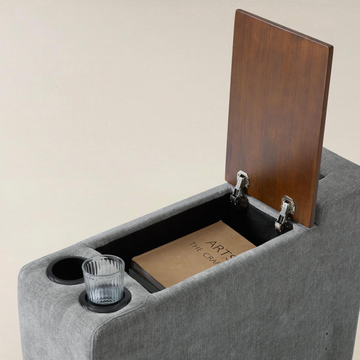 Miriam Sectional Sofa with Storage, Tabletop, Cup Holders & USB Ports