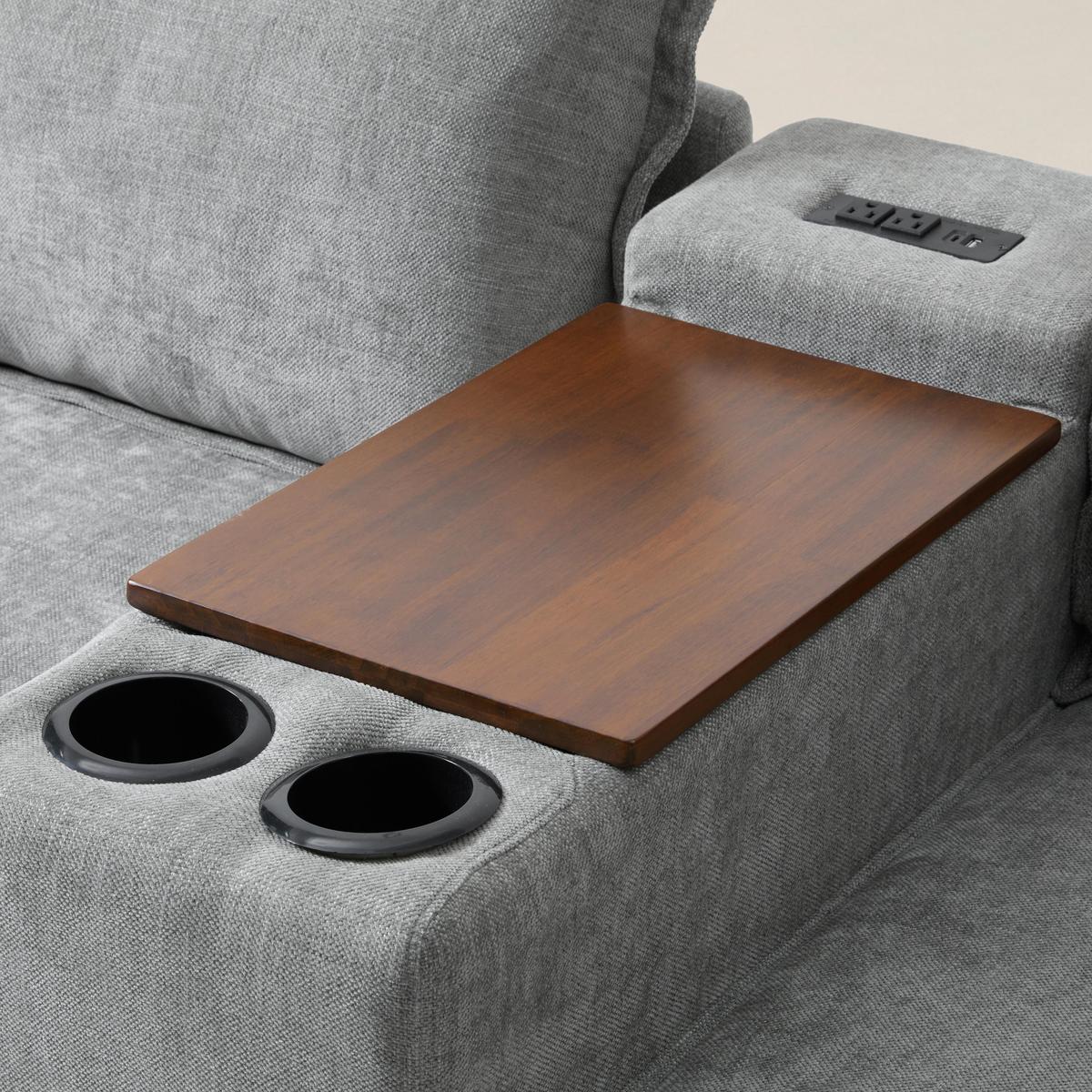 Miriam Sectional Sofa with Storage, Tabletop, Cup Holders & USB Ports