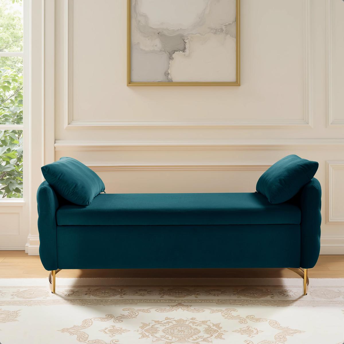 Angelo Upholstered Flip Top Storage Bench