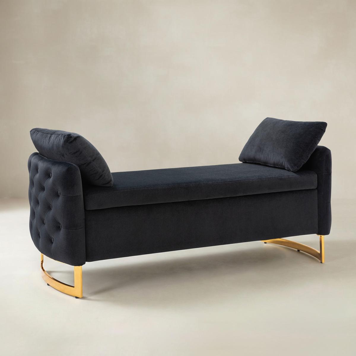 Angelo Upholstered Flip Top Storage Bench