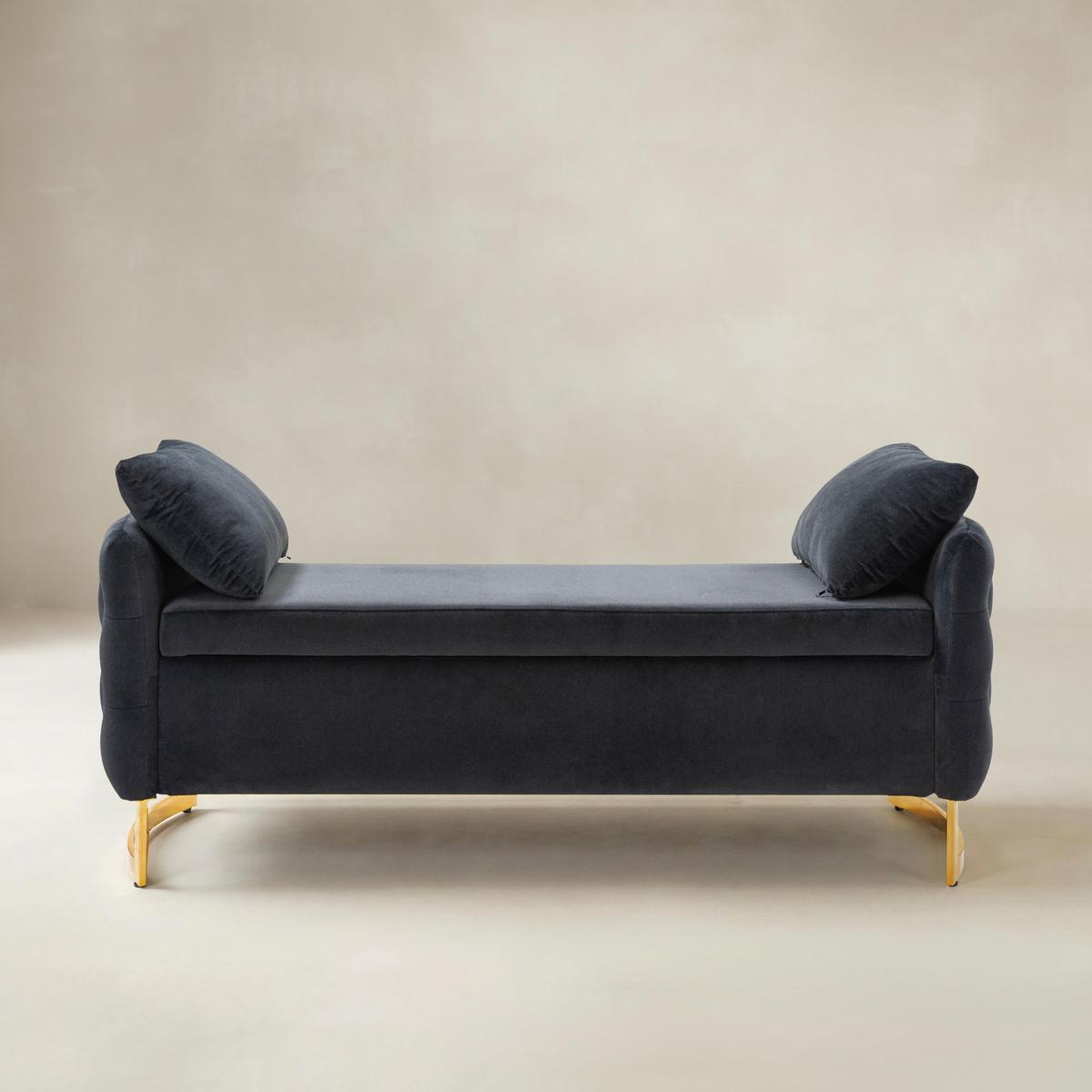 Upholstered Flip Top Storage Bench