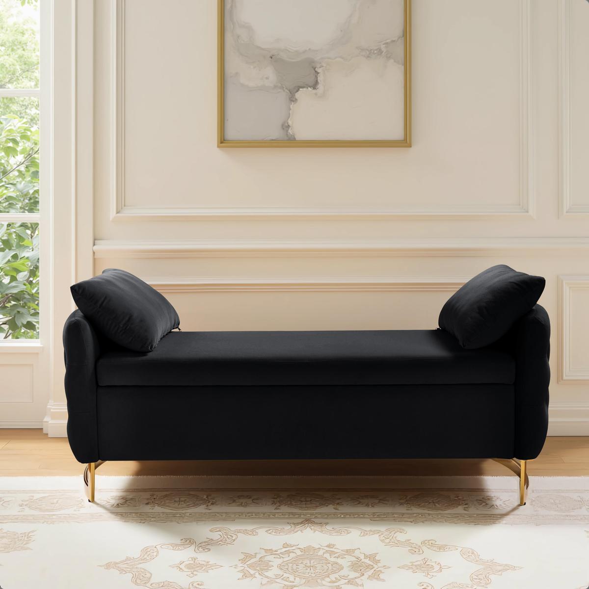 Angelo Upholstered Flip Top Storage Bench
