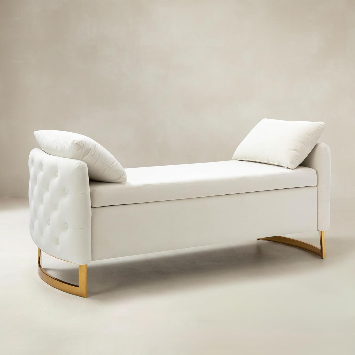 Angelo Upholstered Flip Top Storage Bench