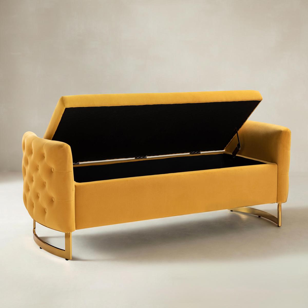 Angelo Upholstered Flip Top Storage Bench