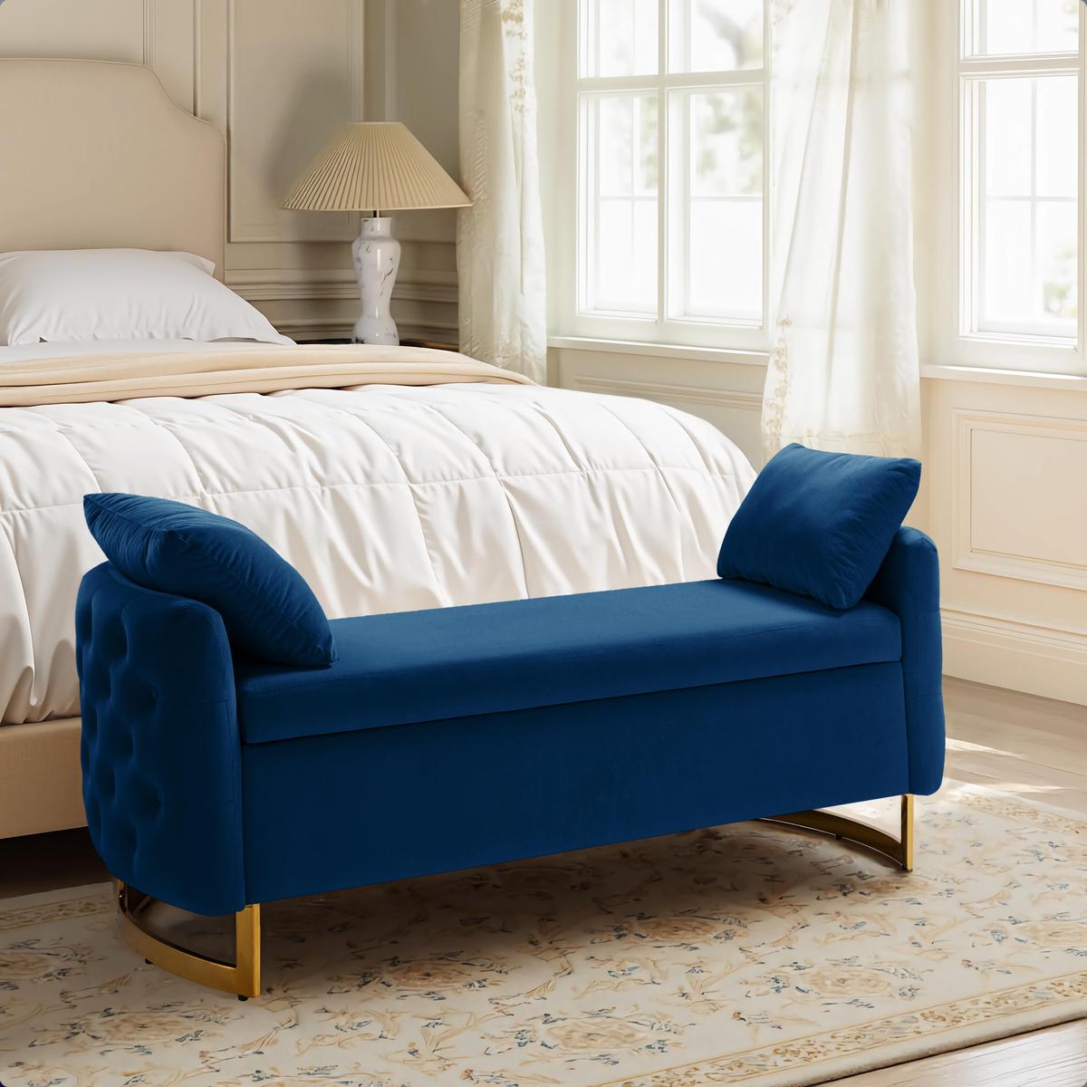 Angelo Upholstered Flip Top Storage Bench