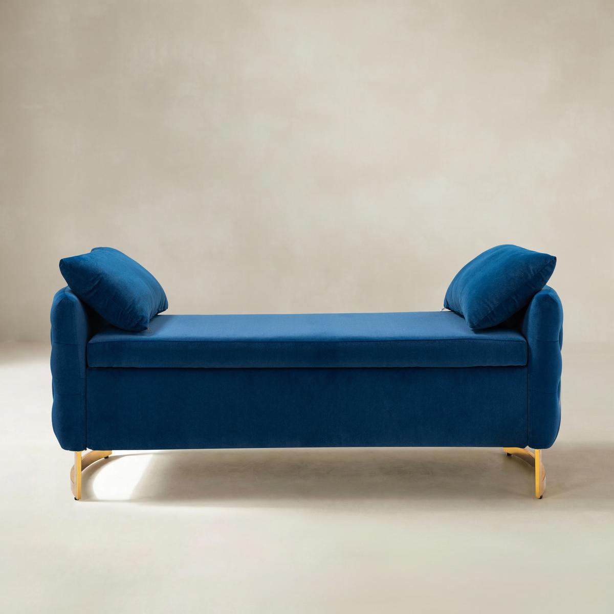 Upholstered Flip Top Storage Bench