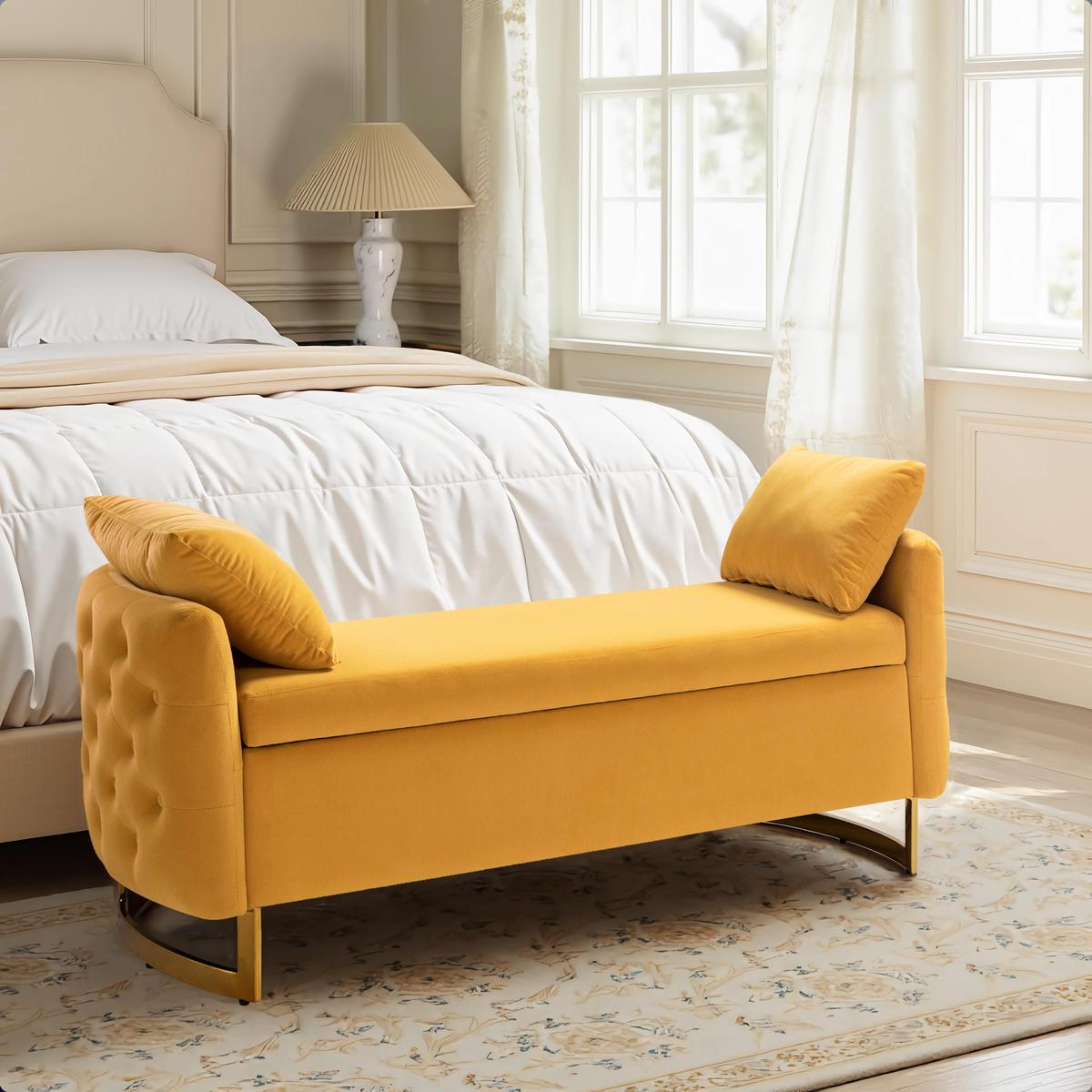 Angelo Upholstered Flip Top Storage Bench