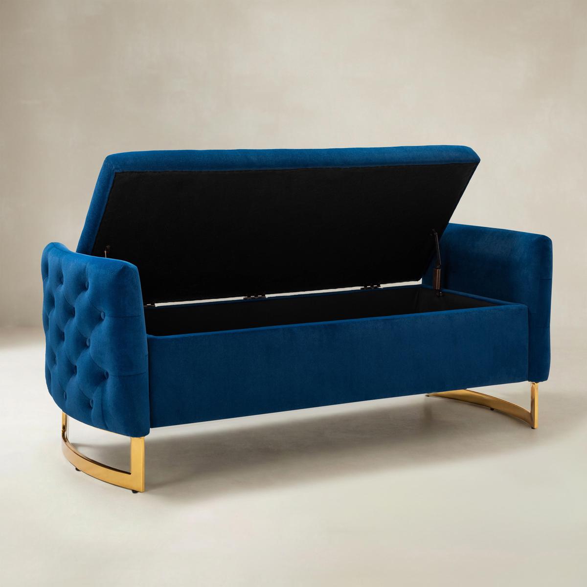 Angelo Upholstered Flip Top Storage Bench