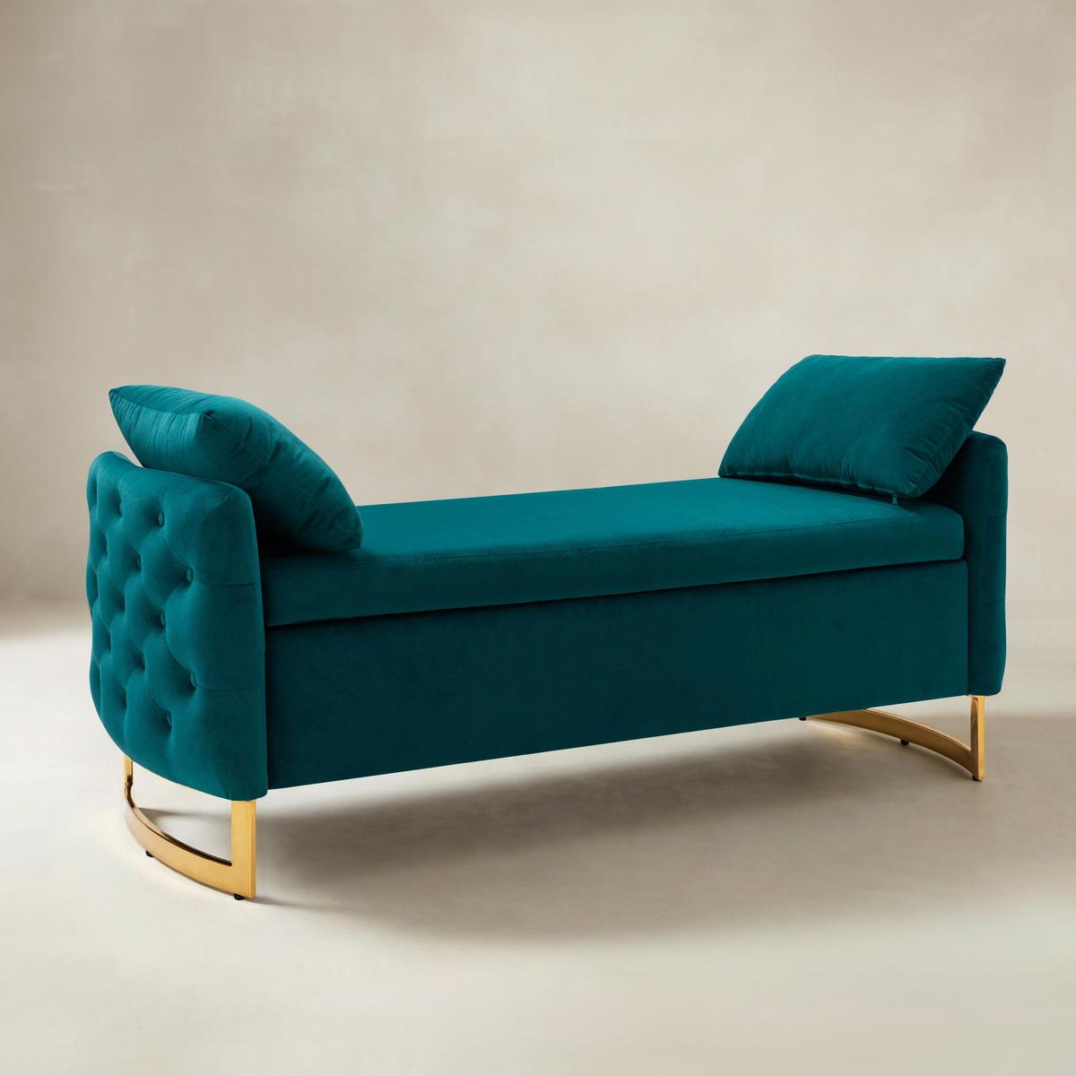 Angelo Upholstered Flip Top Storage Bench