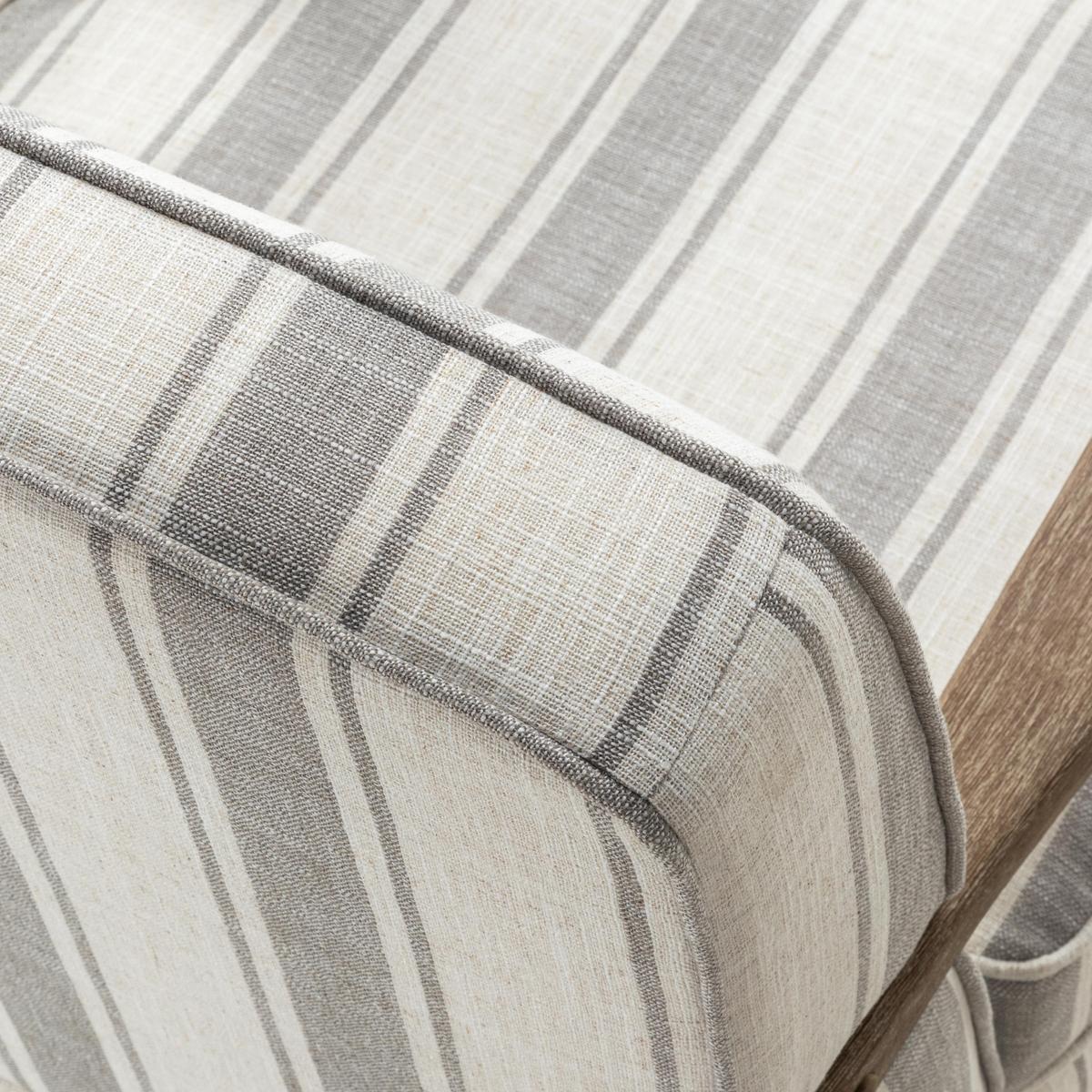 Randolph Elegant Farmhouse Style Armchair with Solid Wood Arms