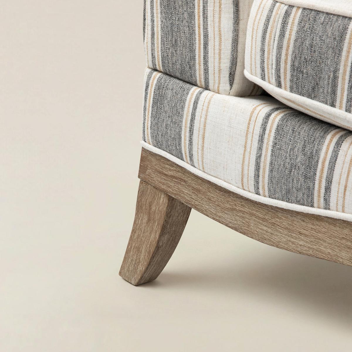 Randolph Elegant Farmhouse Style Armchair with Solid Wood Arms