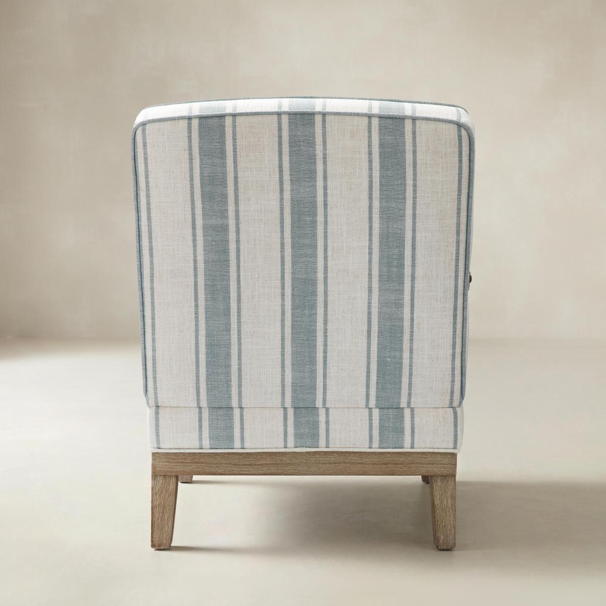 Randolph Elegant Farmhouse Style Armchair with Solid Wood Arms