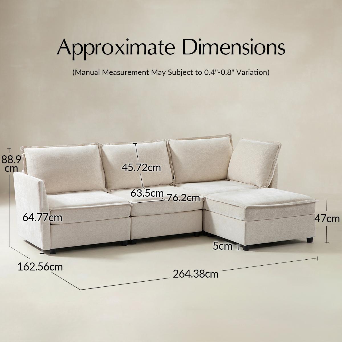 Modular Sectional Sofa with Storage