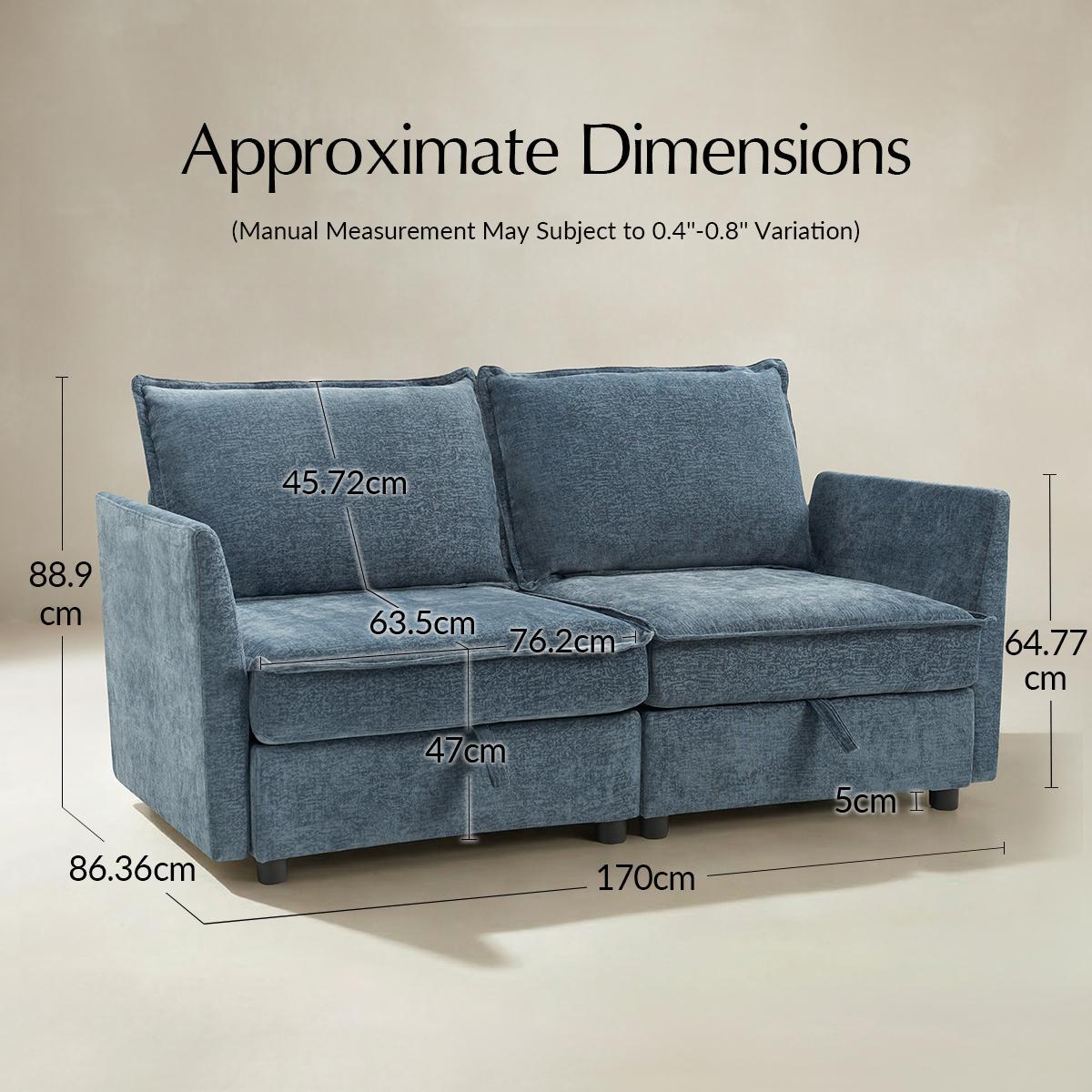 Modular Sectional Sofa with Storage