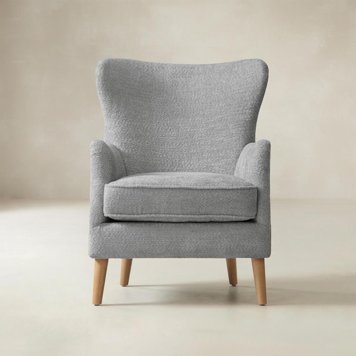 Dorothy Upholstered Armchair with Rubber Wood & Durable Legs
