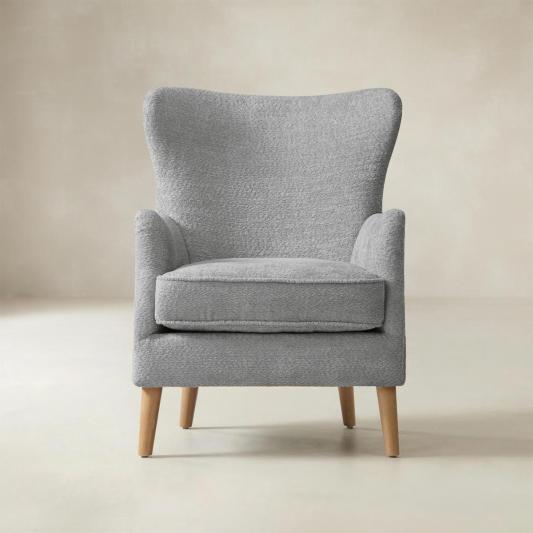 Dorothy Upholstered Armchair with Rubber Wood &amp; Durable Legs