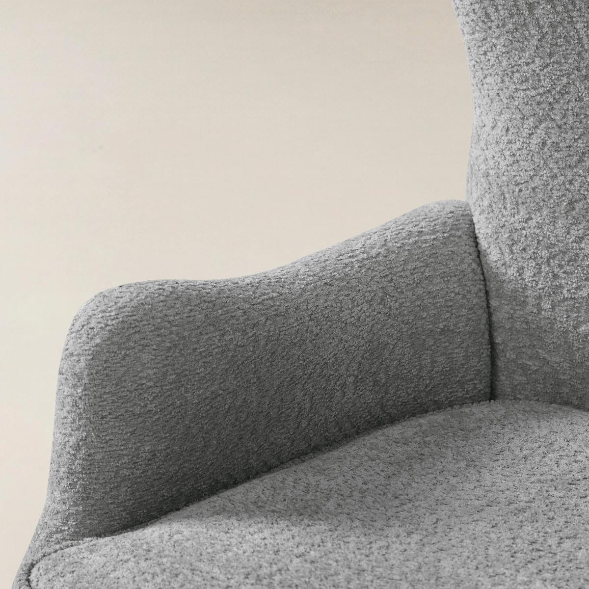 Dorothy Upholstered Armchair with Rubber Wood & Durable Legs