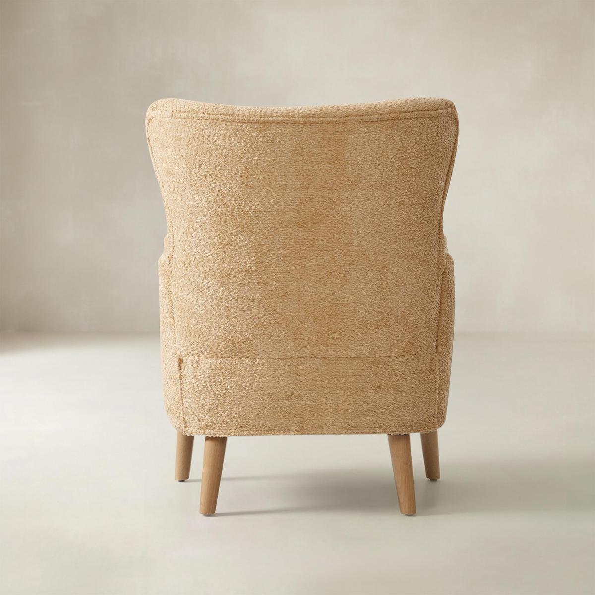 Dorothy Upholstered Armchair with Rubber Wood & Durable Legs