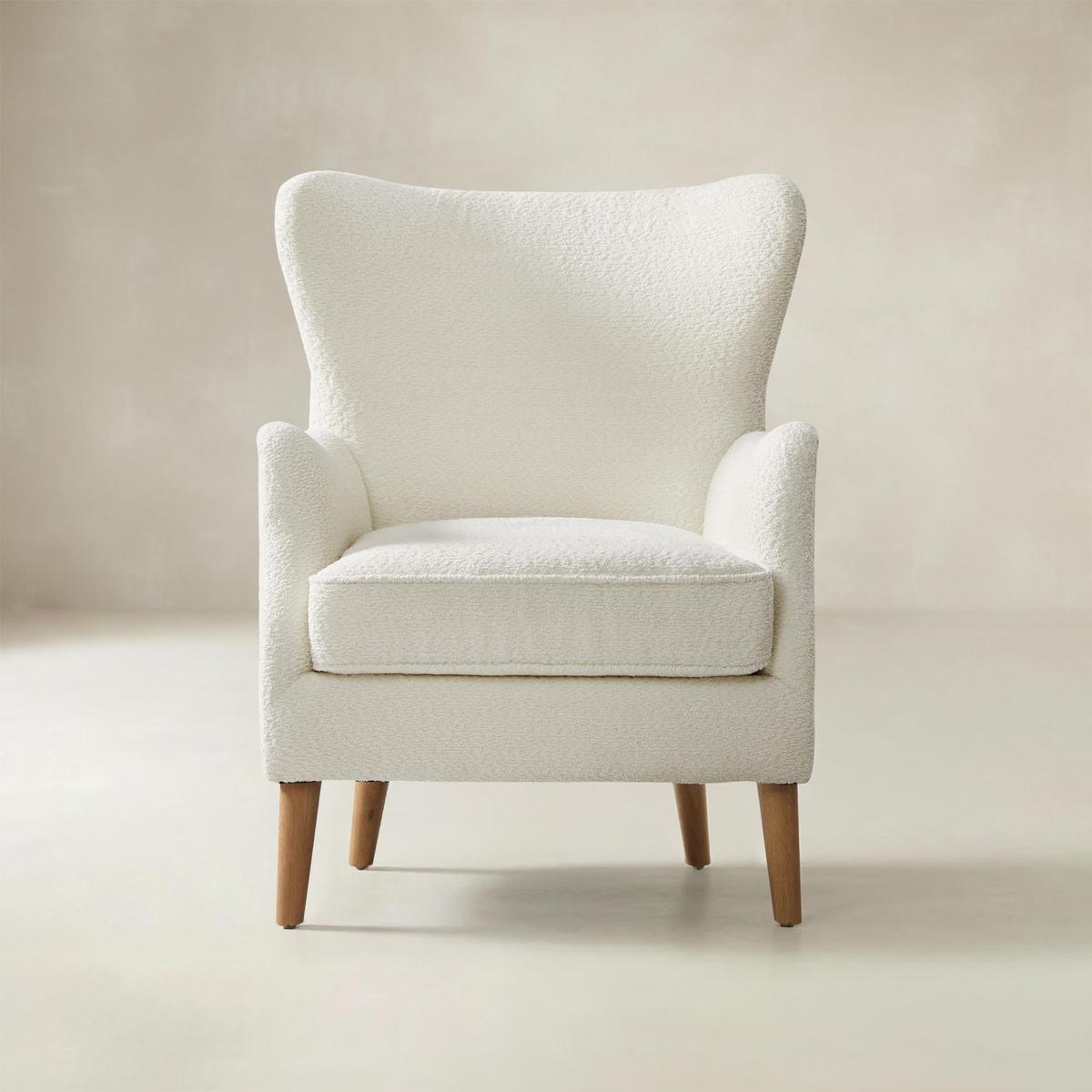 Dorothy Upholstered Armchair with Rubber Wood & Durable Legs