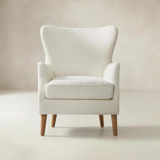 Dorothy Upholstered Armchair with Rubber Wood &amp; Durable Legs