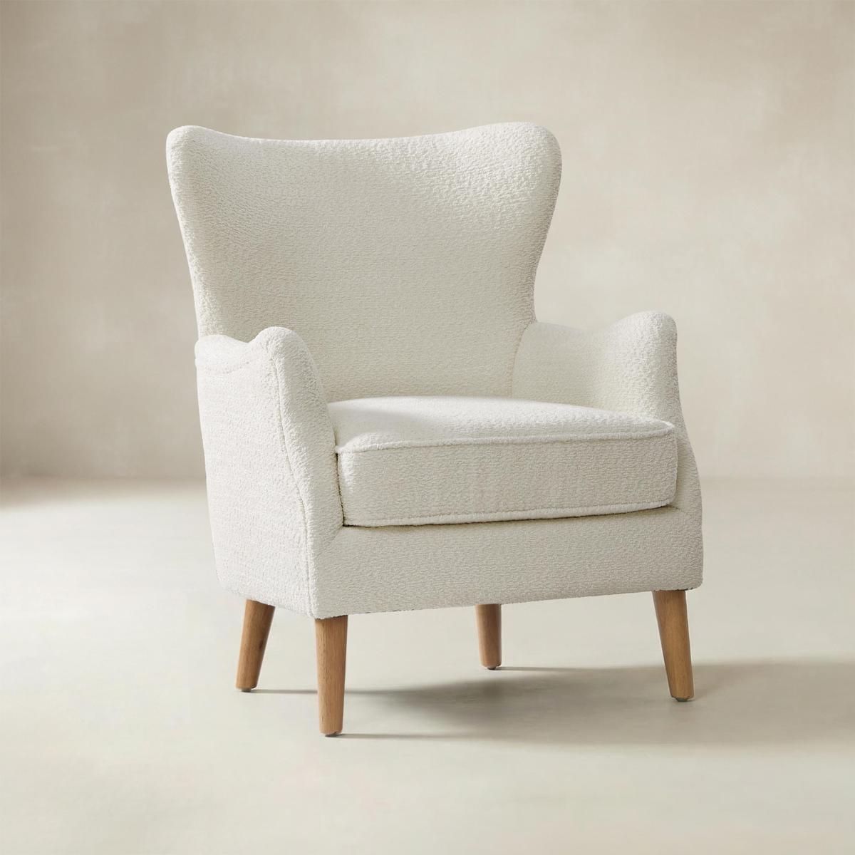 Dorothy Upholstered Armchair with Rubber Wood & Durable Legs