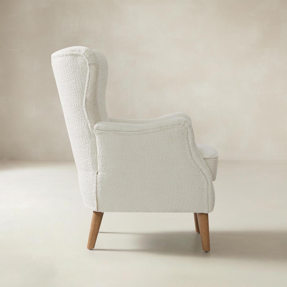 Dorothy Upholstered Armchair with Rubber Wood & Durable Legs