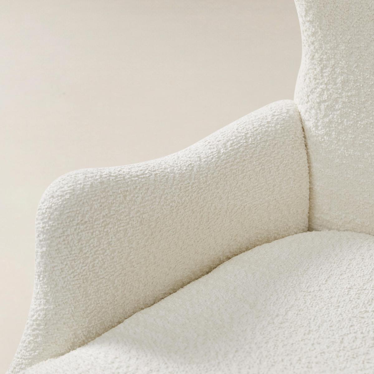 Dorothy Upholstered Armchair with Rubber Wood & Durable Legs