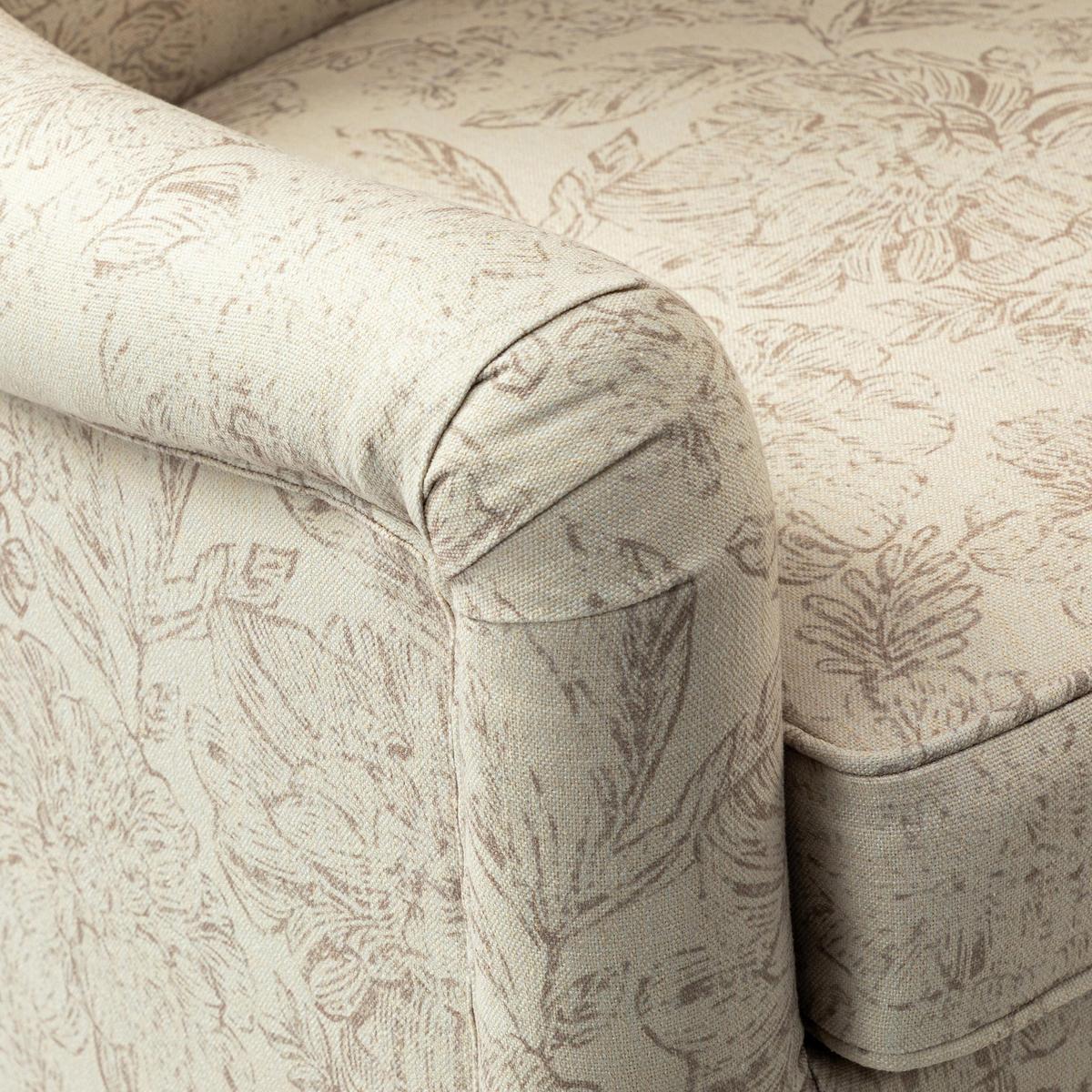 Raimund Farmhouse Floral Wingback Upholstered Armchair