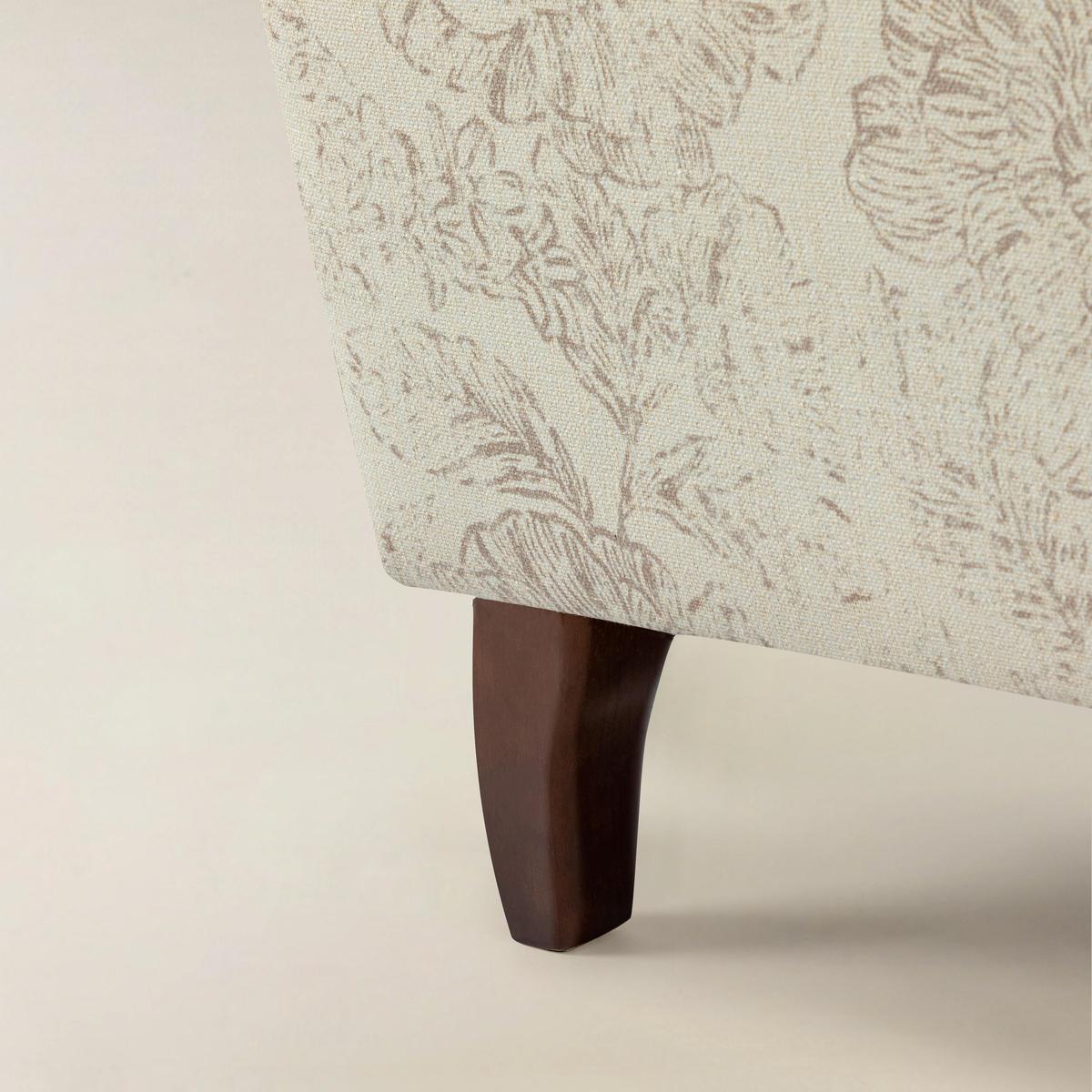 Raimund Farmhouse Floral Wingback Upholstered Armchair