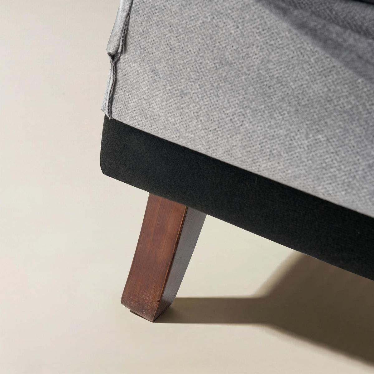 Miles Farmhouse Slipcovered Armchair with Large Ottoman