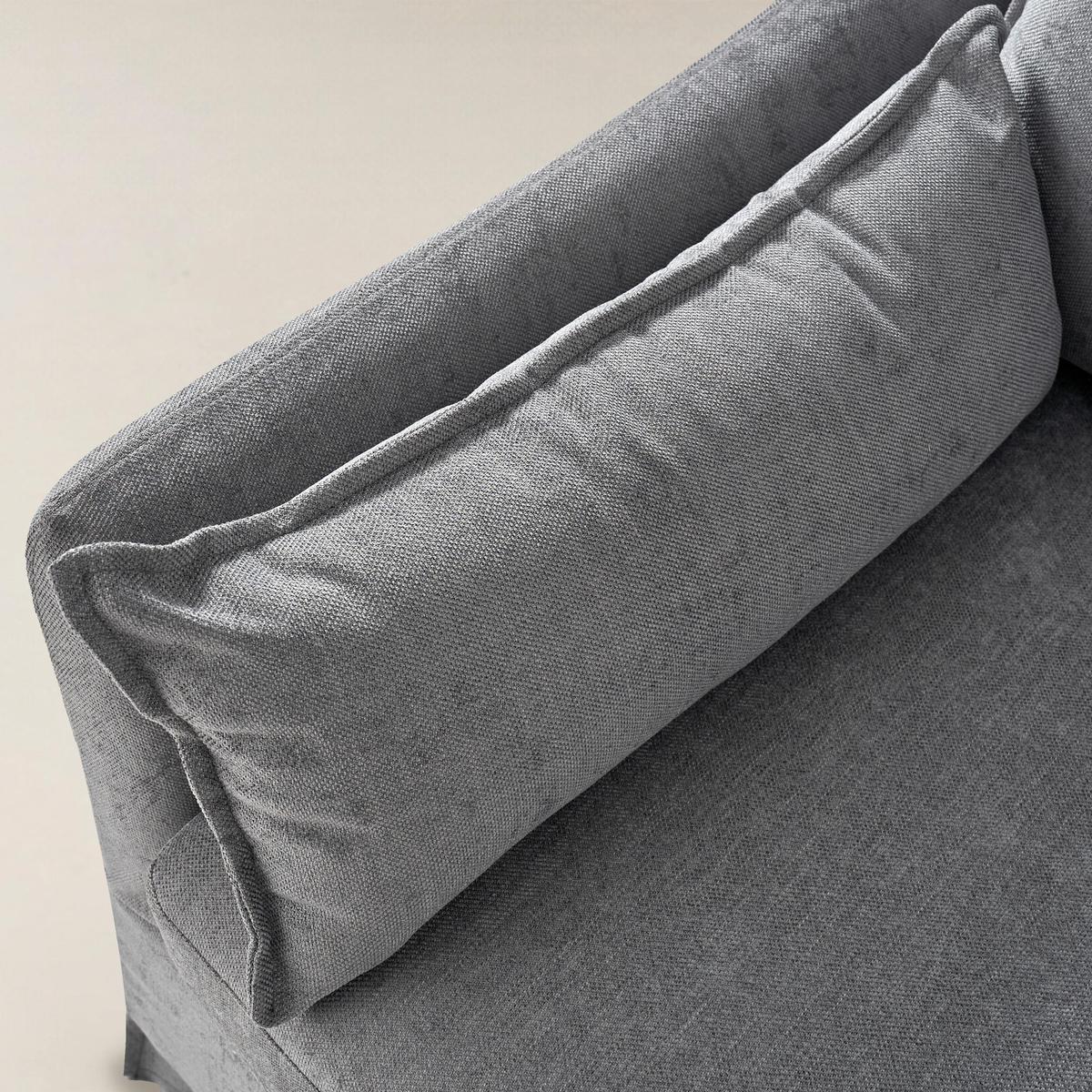 Miles Farmhouse Slipcovered Armchair with Large Ottoman